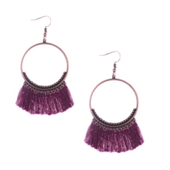 Jewelry - NEW Purple Tassel Earrings